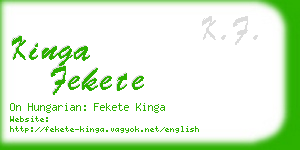 kinga fekete business card